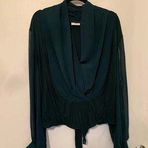 Emerald Green Blouse Bodysuit